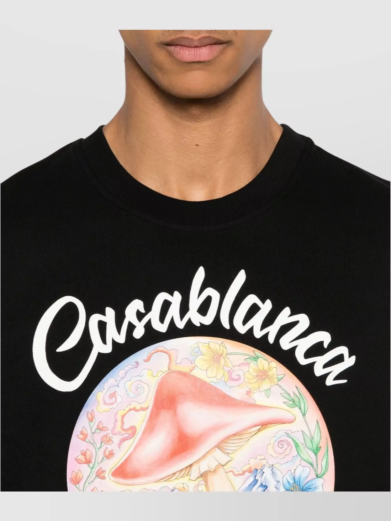 Casablanca Fungi Symbol Graphic Short Sleeve T-Shirt
