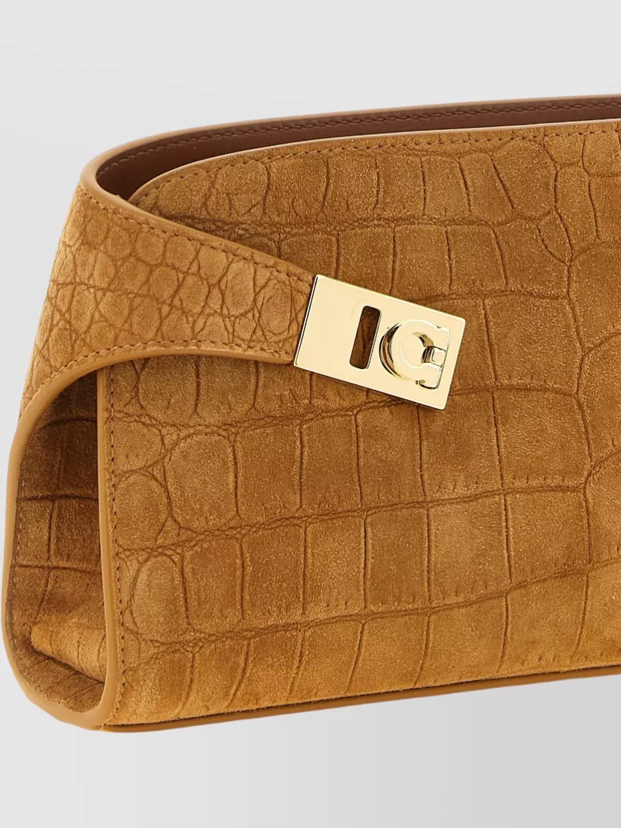 Ferragamo The Hug Bag Leather Clutch Bag