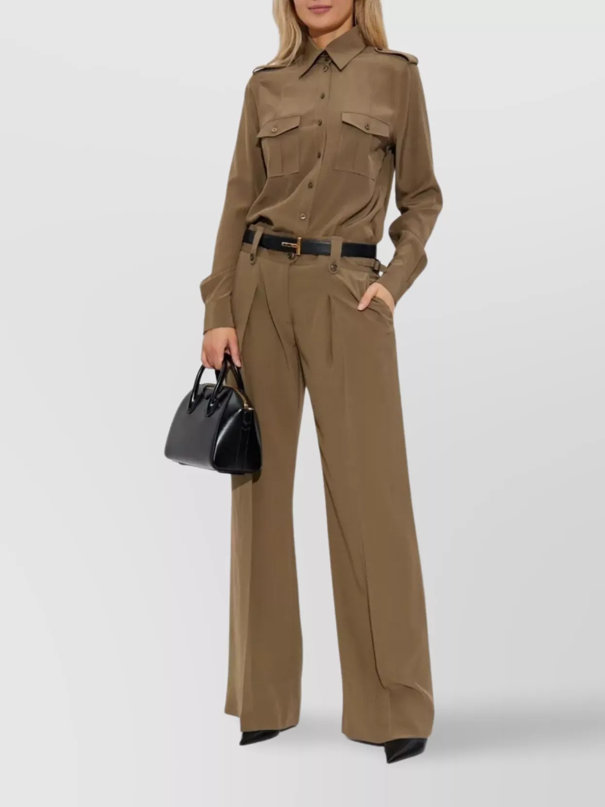 Tom Ford Woven Pleated Trousers And Pockets