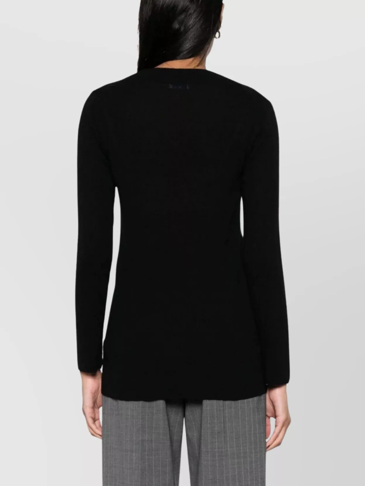 Malo Crew-neck Cashmere Blend Knitwear In Black