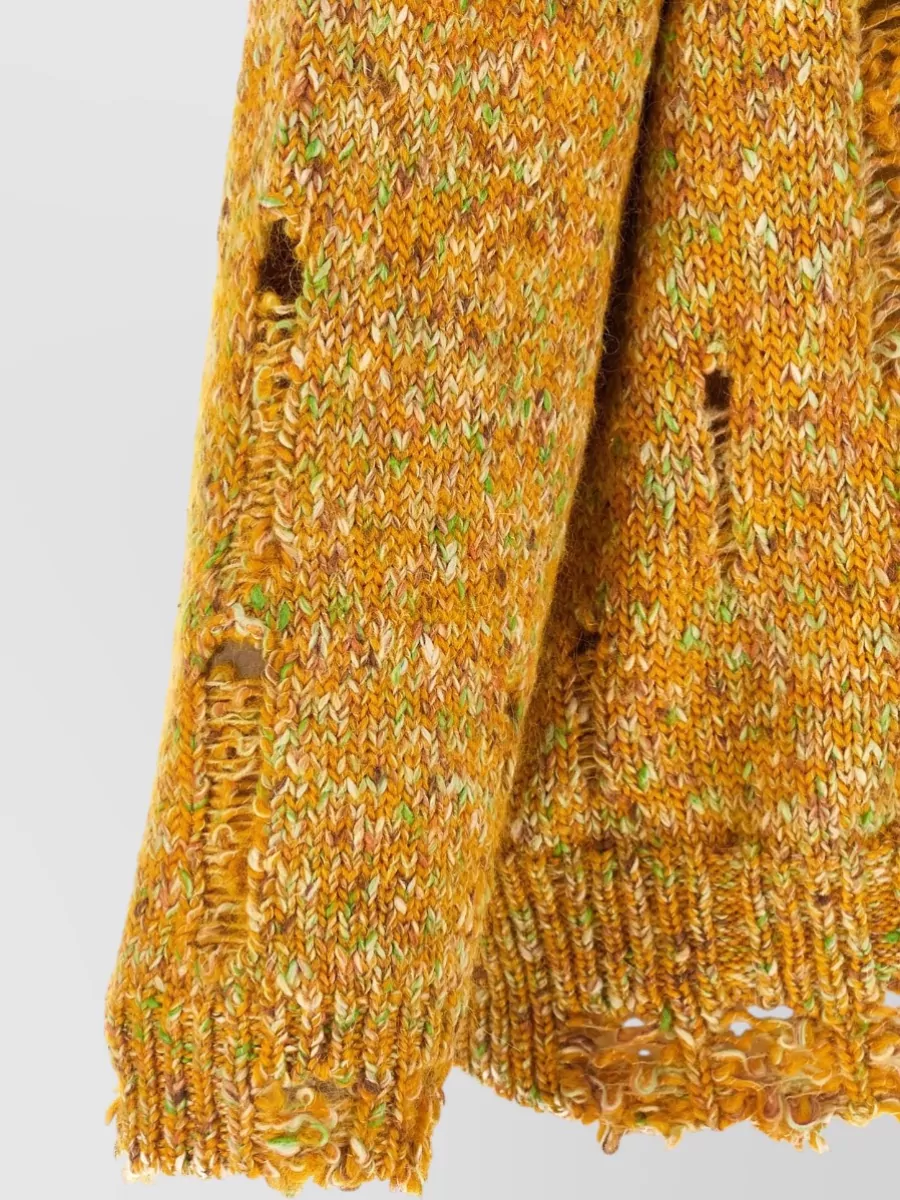 R13 Alpaca-Blend V-Neck Distressed Cardigan