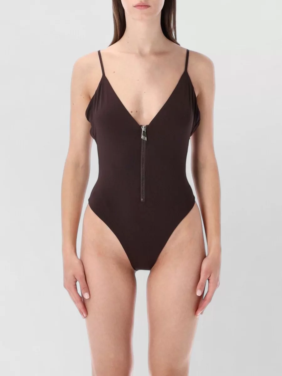 The Attico Front Zip One-Piece Swimsuit