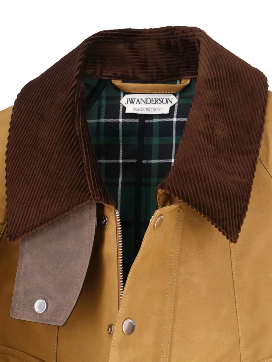 Jw Anderson Waxed Cotton Cropped Jacket