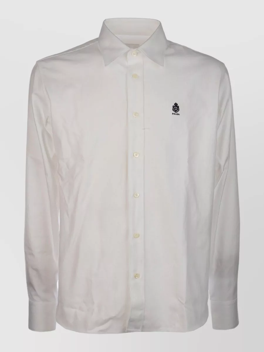 Prada cotton classic fit long-sleeve shirt