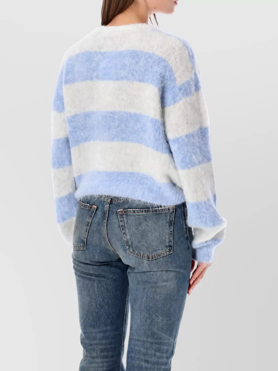 American Vintage Alpaca-Blend Thick-Knit Cropped Crew-Neck Sweater