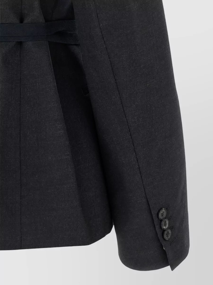 Maison Margiela Wool Belted Wrap Blazer