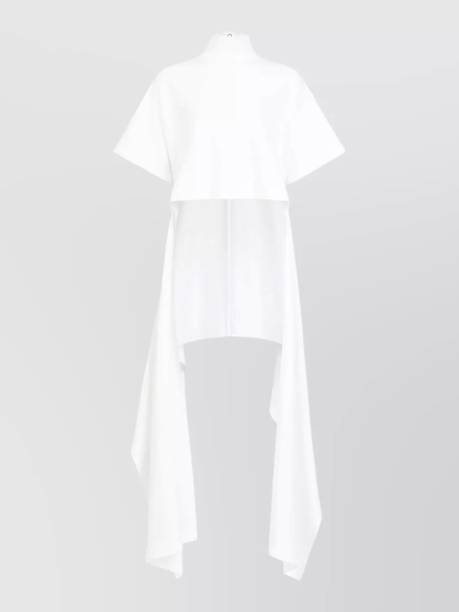 Alaïa asymmetric mock-neck jersey midi dress