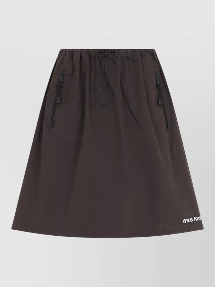 Miu Miu Cotton A-Line Skirt