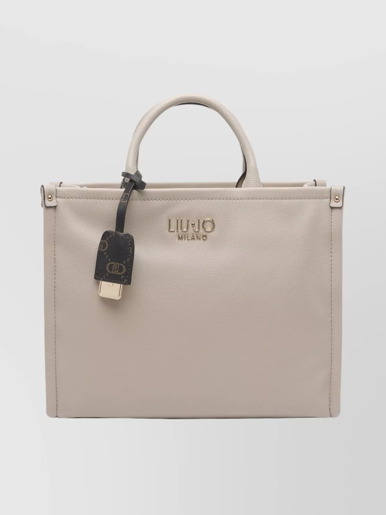 Liu •jo Tote Bag With Detachable Strap And Handles In Neutral