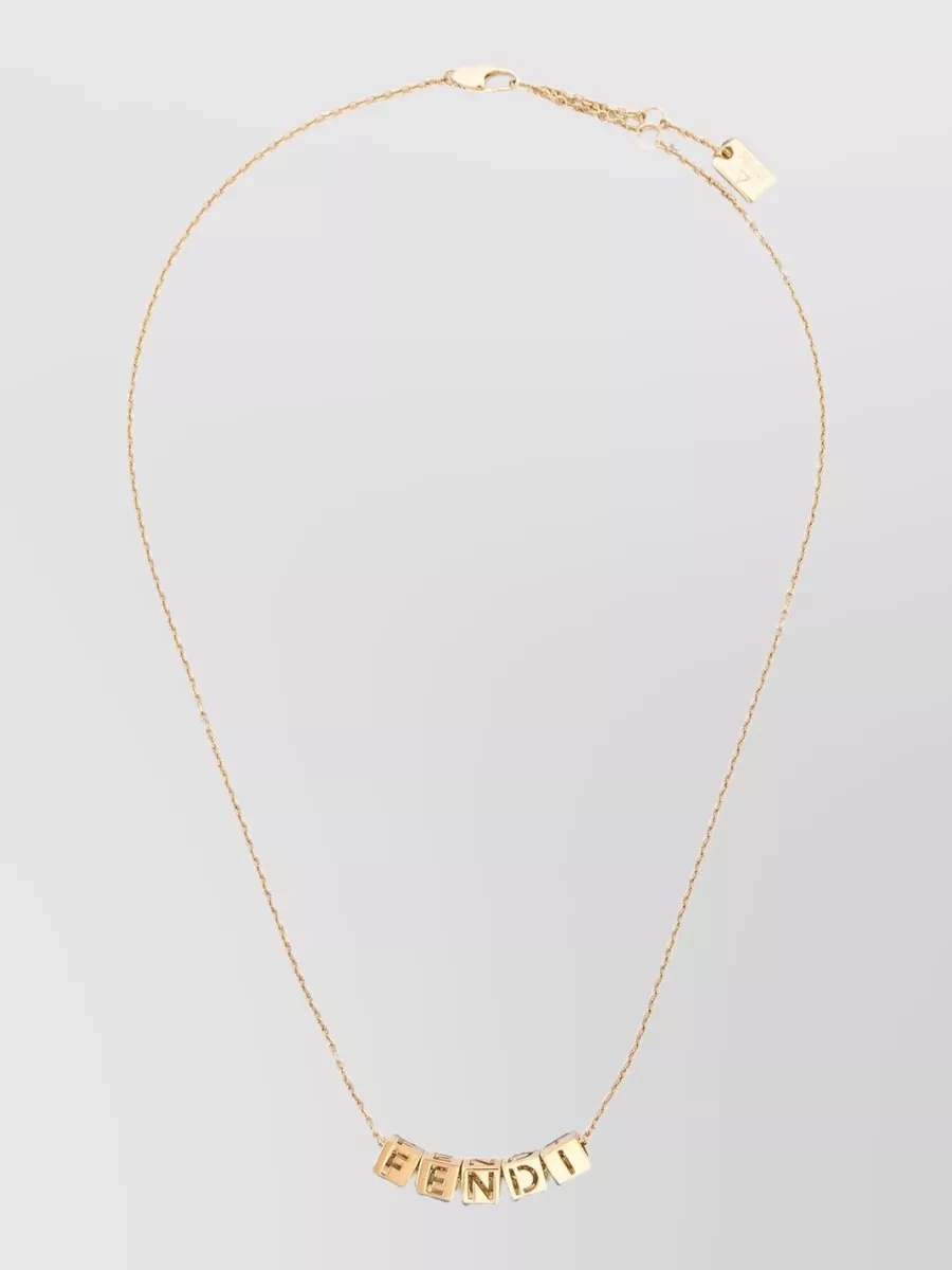 Fendi bronze necklace