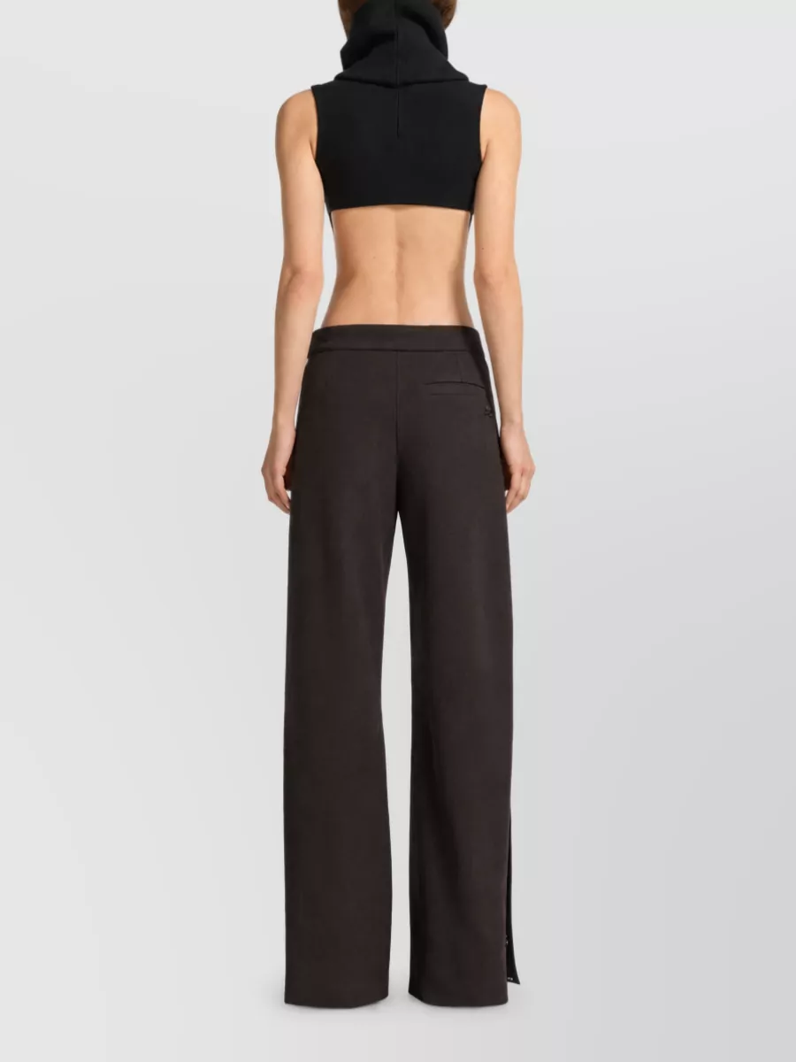 Courrèges Mélange Twill Straight-Leg Trousers