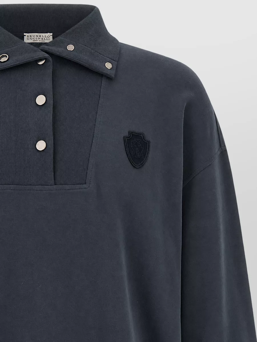 Brunello Cucinelli Cotton Polo Sweatshirt