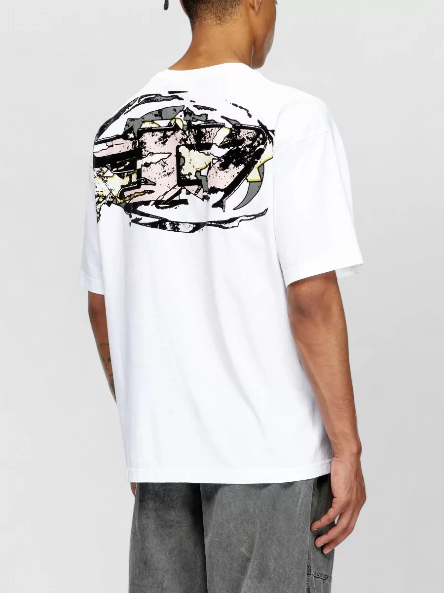 Diesel Short Sleeve Graphic Print Crew Neck T-Shirt