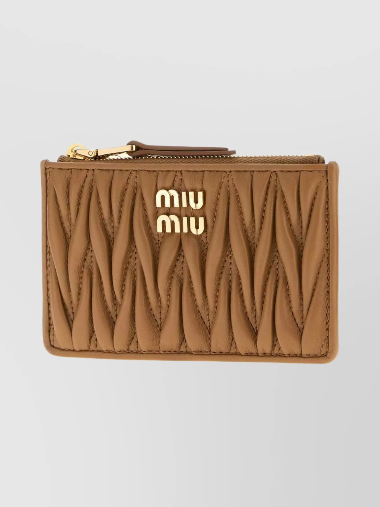Miu Miu Nappa Leather Card Holder With Quilted Design
