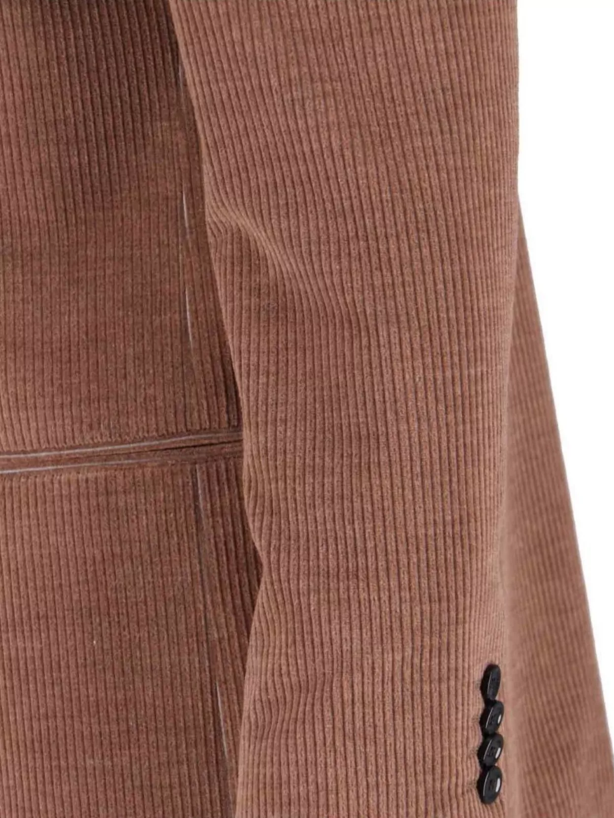 Lardini Corduroy Double-Breasted Blazer Notched Lapels