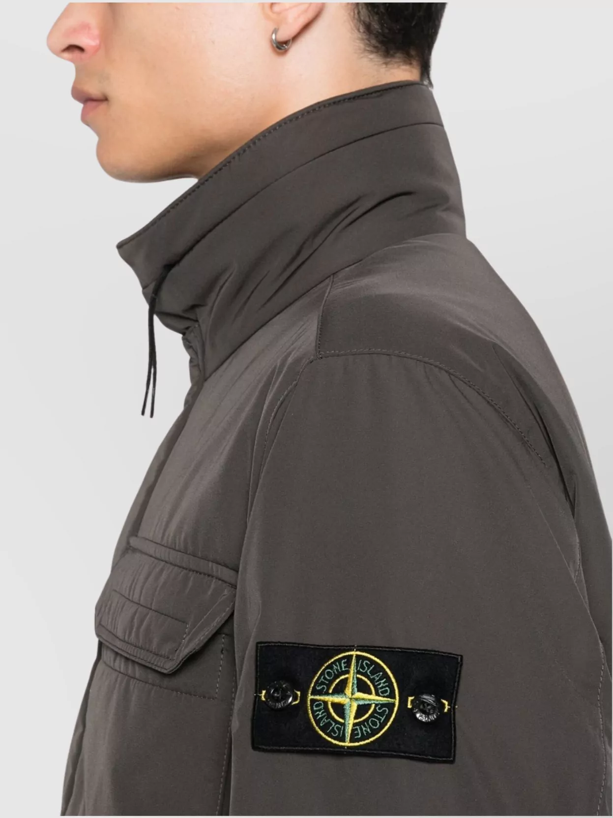 Stone Island Adjustable Cuff Jacket High Collar