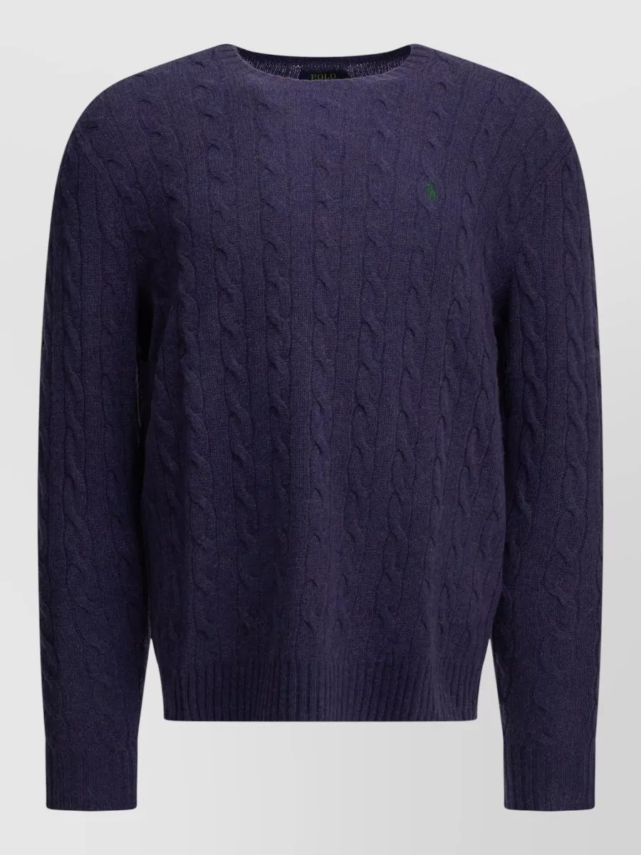 Polo Ralph Lauren cable-knit wool cashmere crew-neck sweater