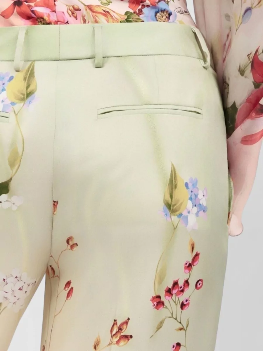 Roberto Cavalli Silk Straight-Leg Wide-Leg Trousers