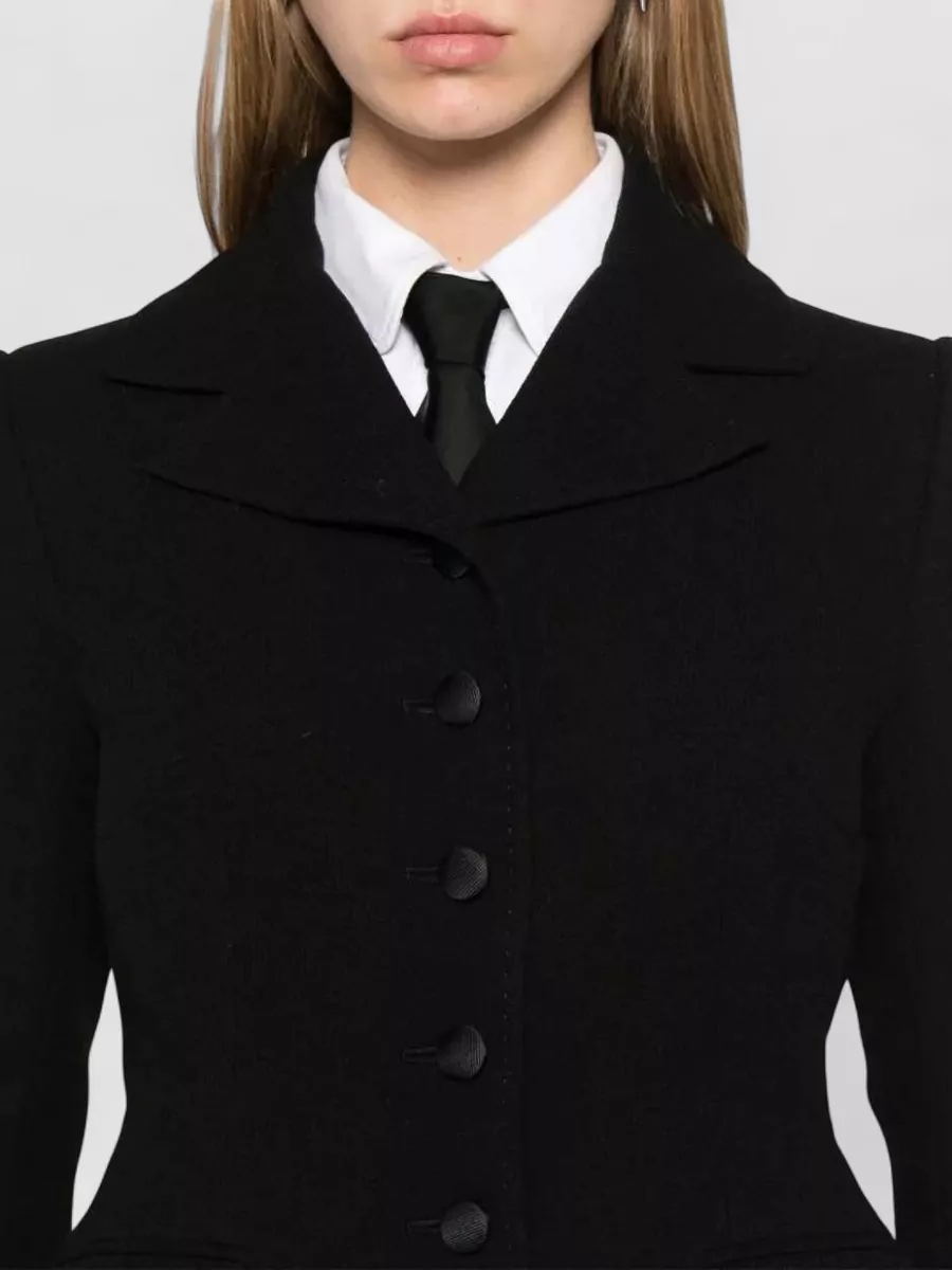 Dolce&Gabbana Wool Crepe Blazer Fitted Silhouette Epaulettes