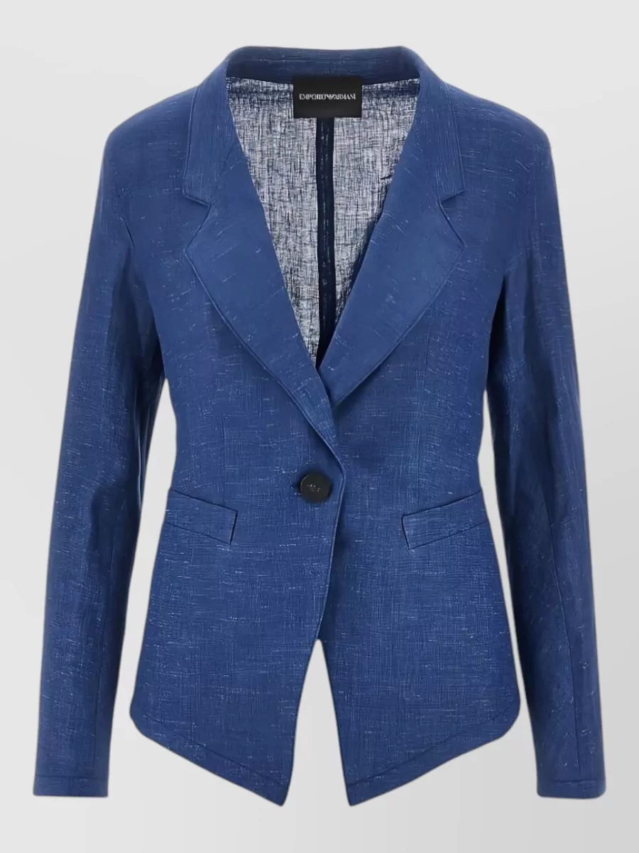 Emporio Armani Linen single-breasted blazer