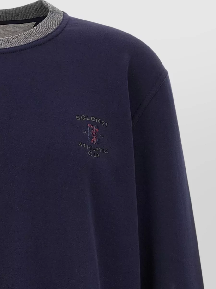 Brunello Cucinelli Cotton Logo-Embroidered Long-Sleeve Sweatshirt