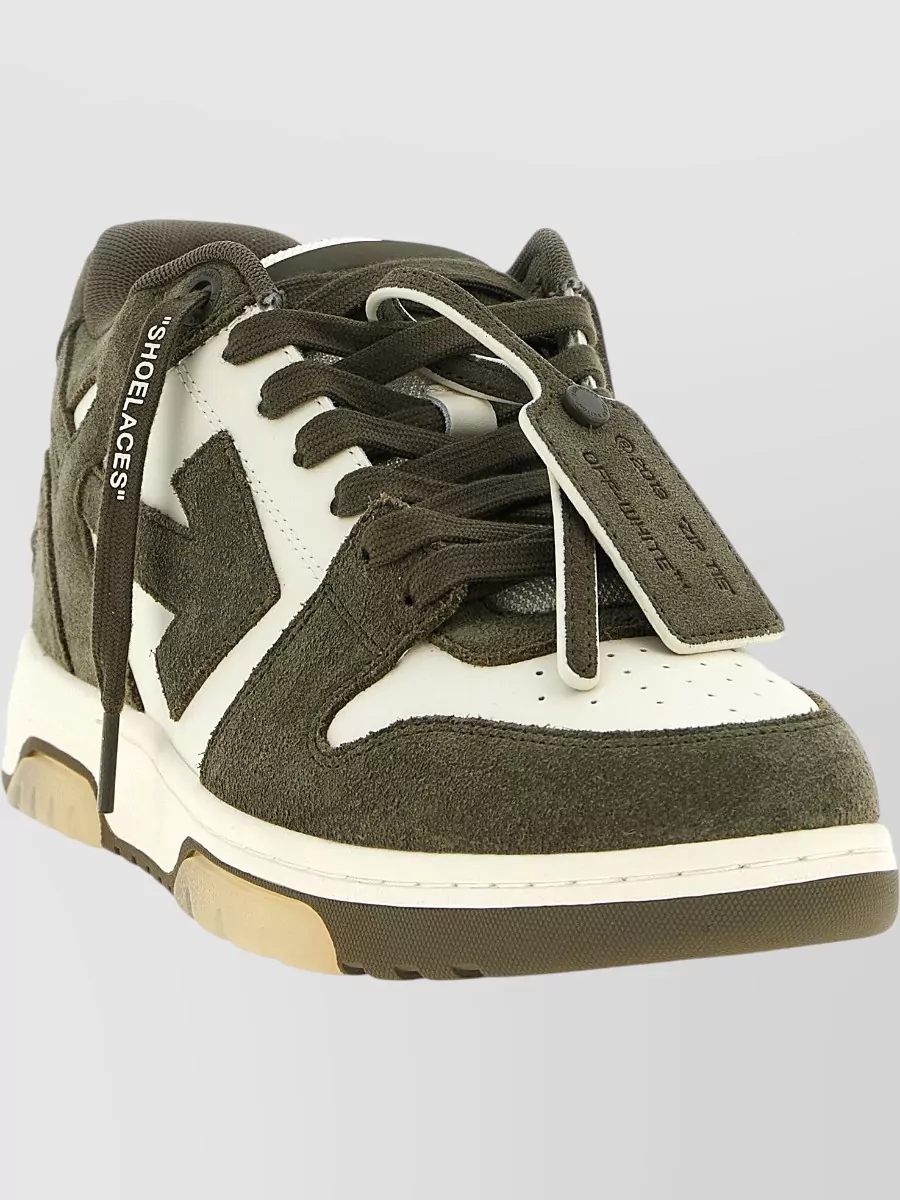 Off-White Leather Low-Top Sneakers