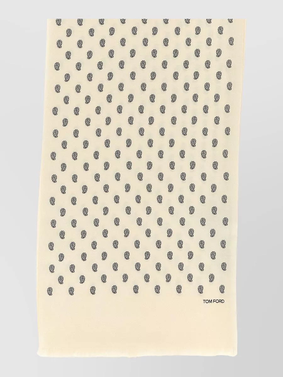 Tom Ford Paisley Scarf Featuring Subtle Polka Dots