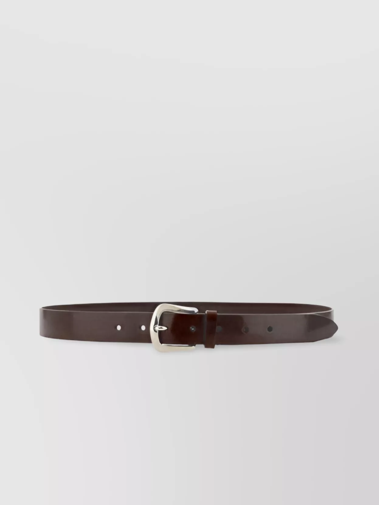 Shop Brunello Cucinelli Calfskin Belt Adjustable Contrasting Buckle