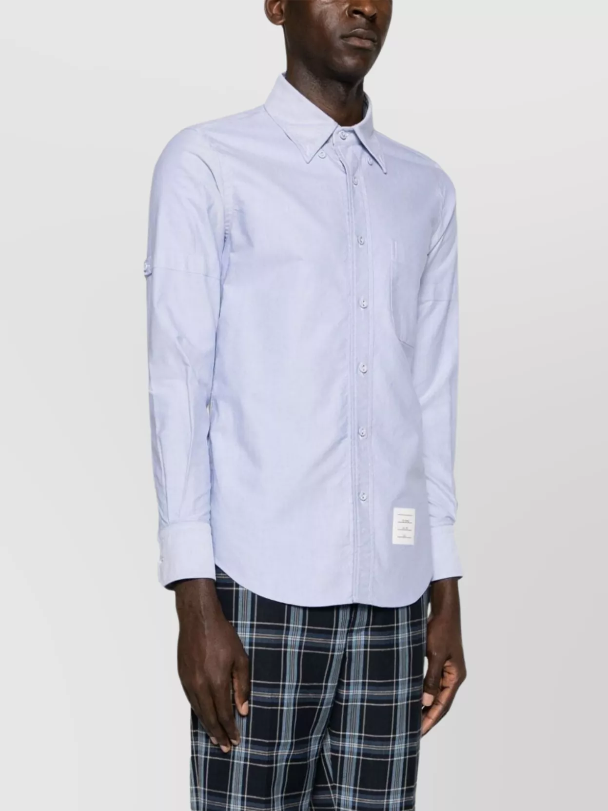 Thom Browne Button Detail Sleeve Regular Fit Shirt