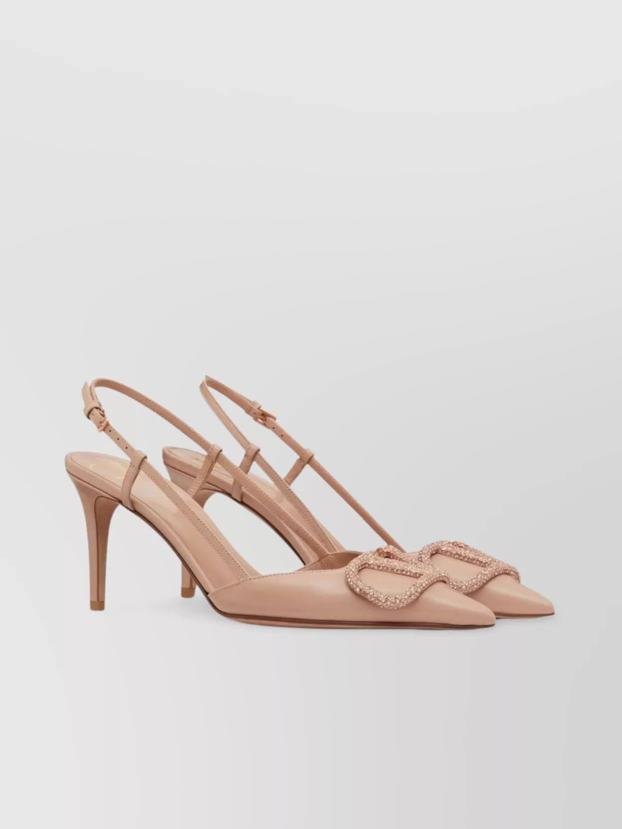 Valentino Garavani Leather Vlogo Signature Slingback Pumps