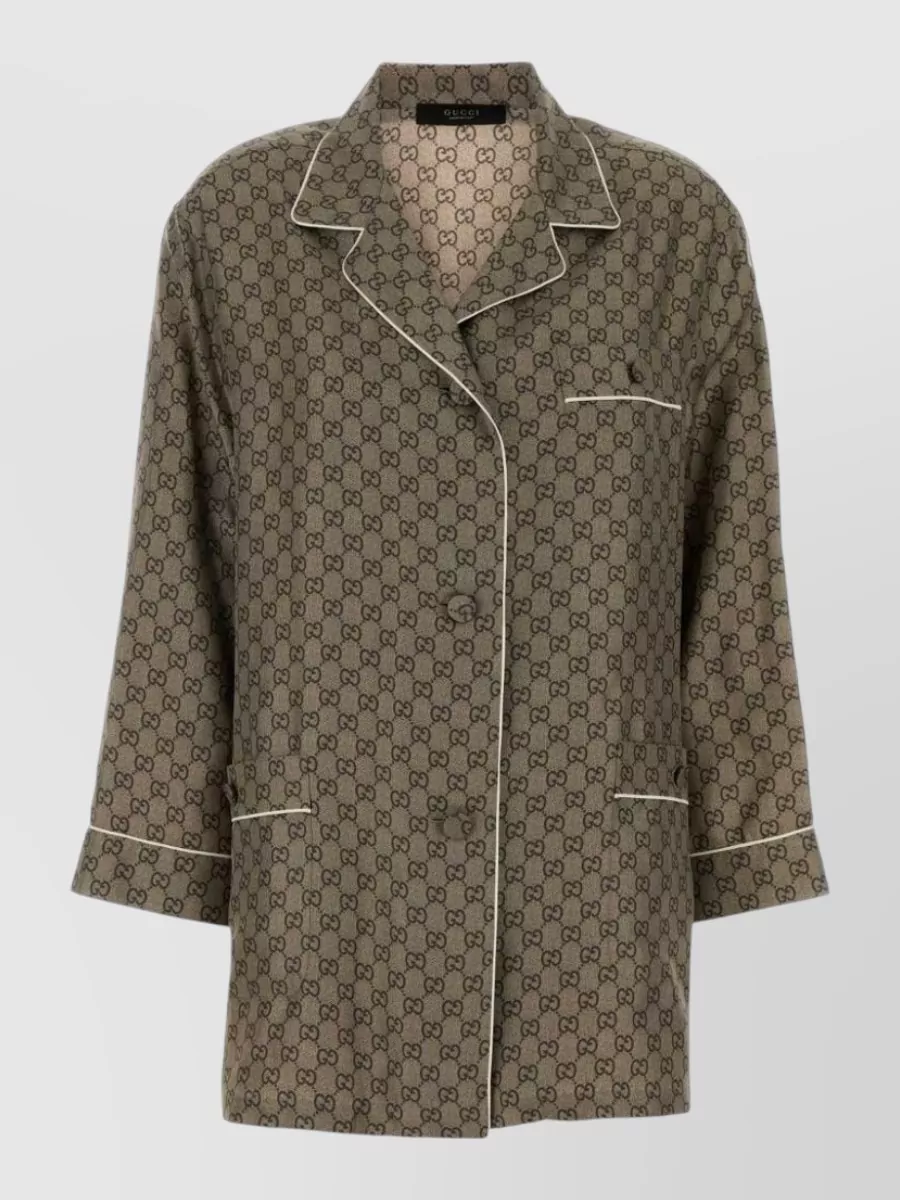 Gucci silk gg print pyjama shirt