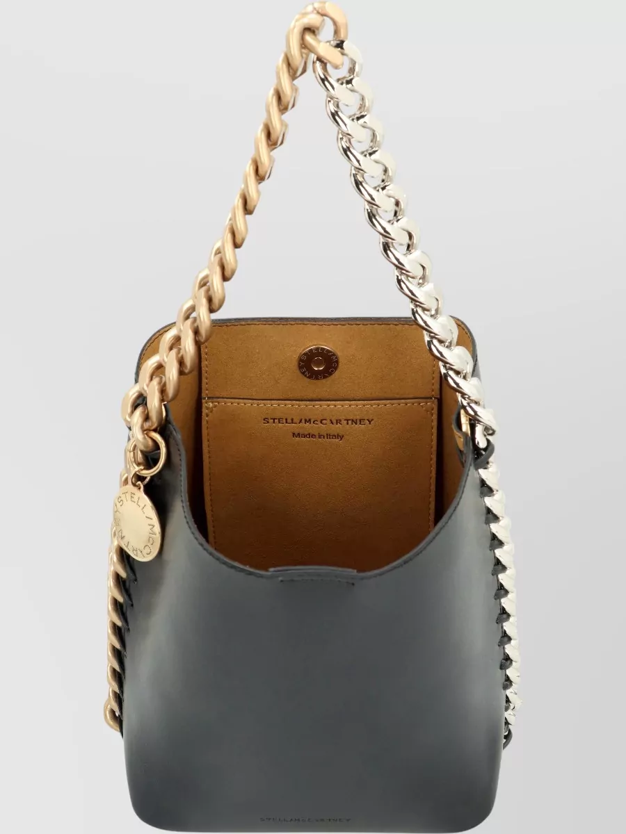 Stella Mccartney Frayme Vegan Bucket Bag Chain Strap