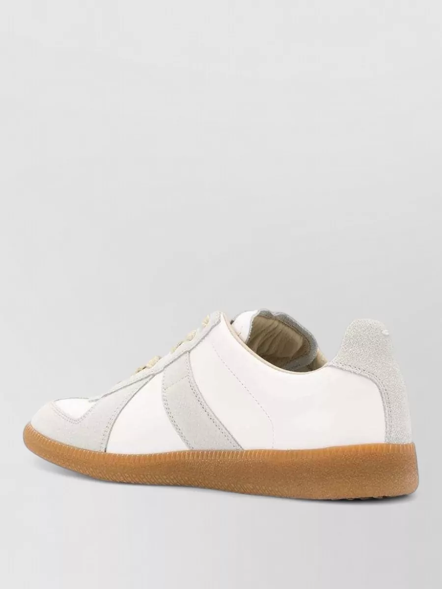 Maison Margiela Low Top Sneakers Suede Panels Rubber Sole
