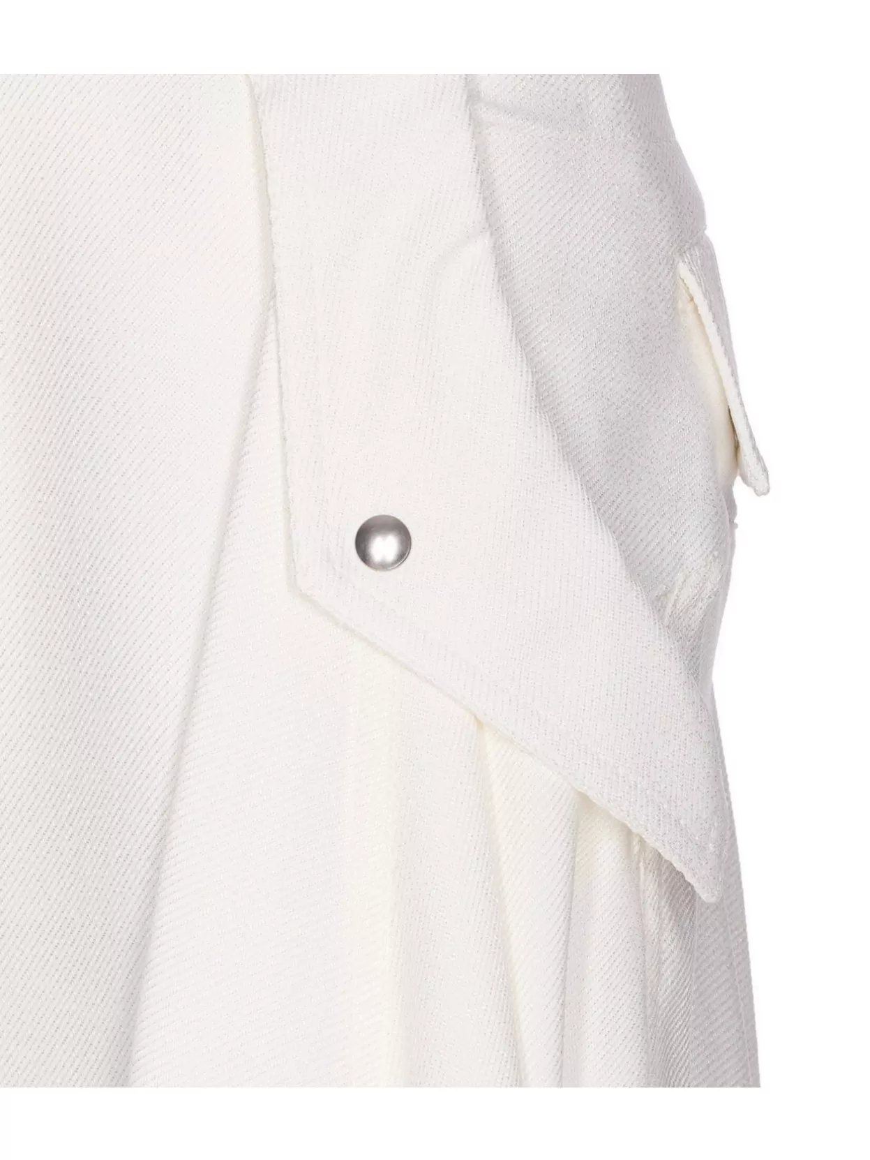 Bottega Veneta Flared High Waist Skirt With Metal Button
