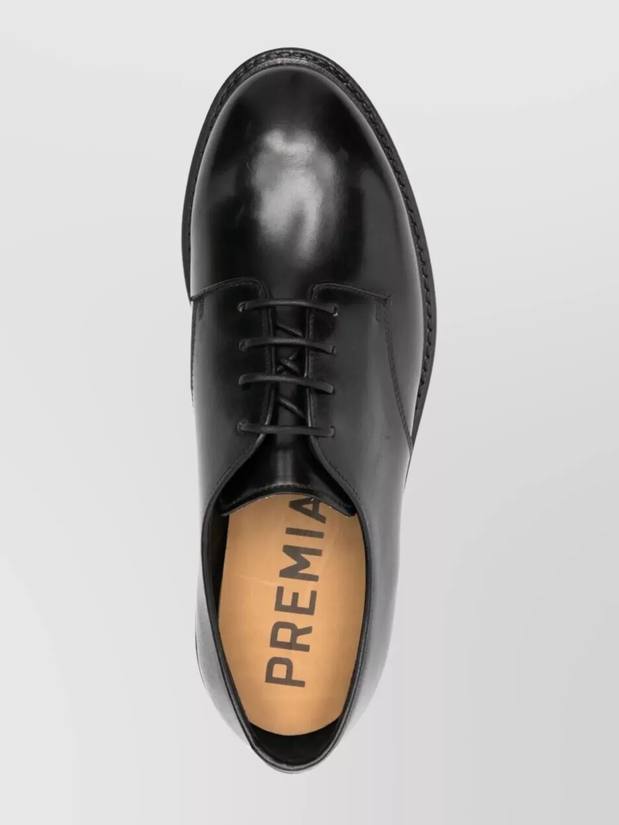 Premiata Round Toe Leather Callo Derby Shoes