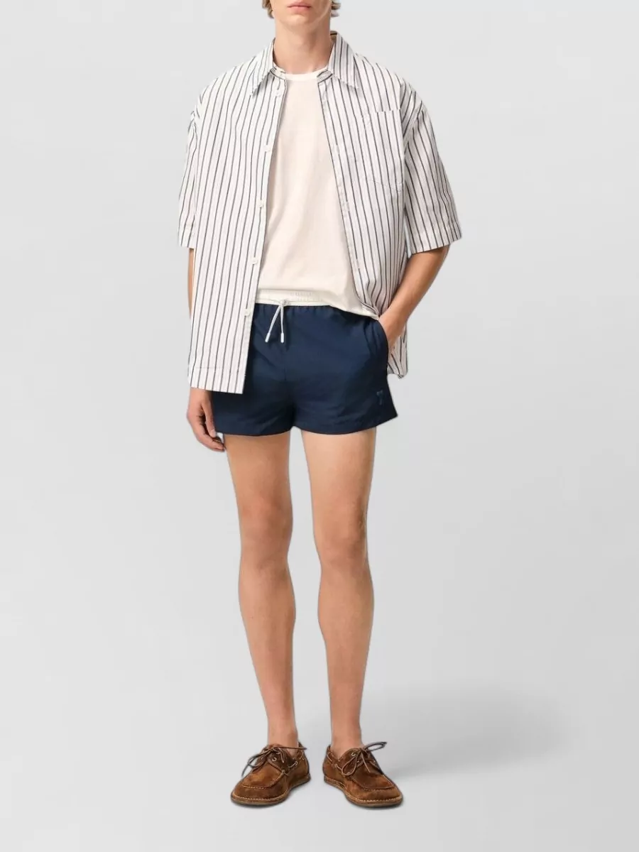 Ami Paris Bicolor Swim Shorts