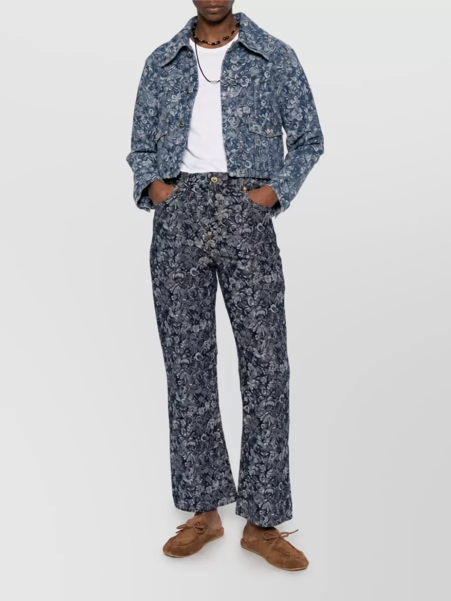 Ganni Denim Straight-Leg Jeans