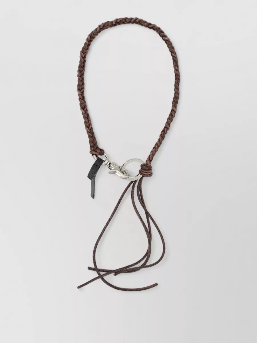 Our Legacy leather braided keychain
