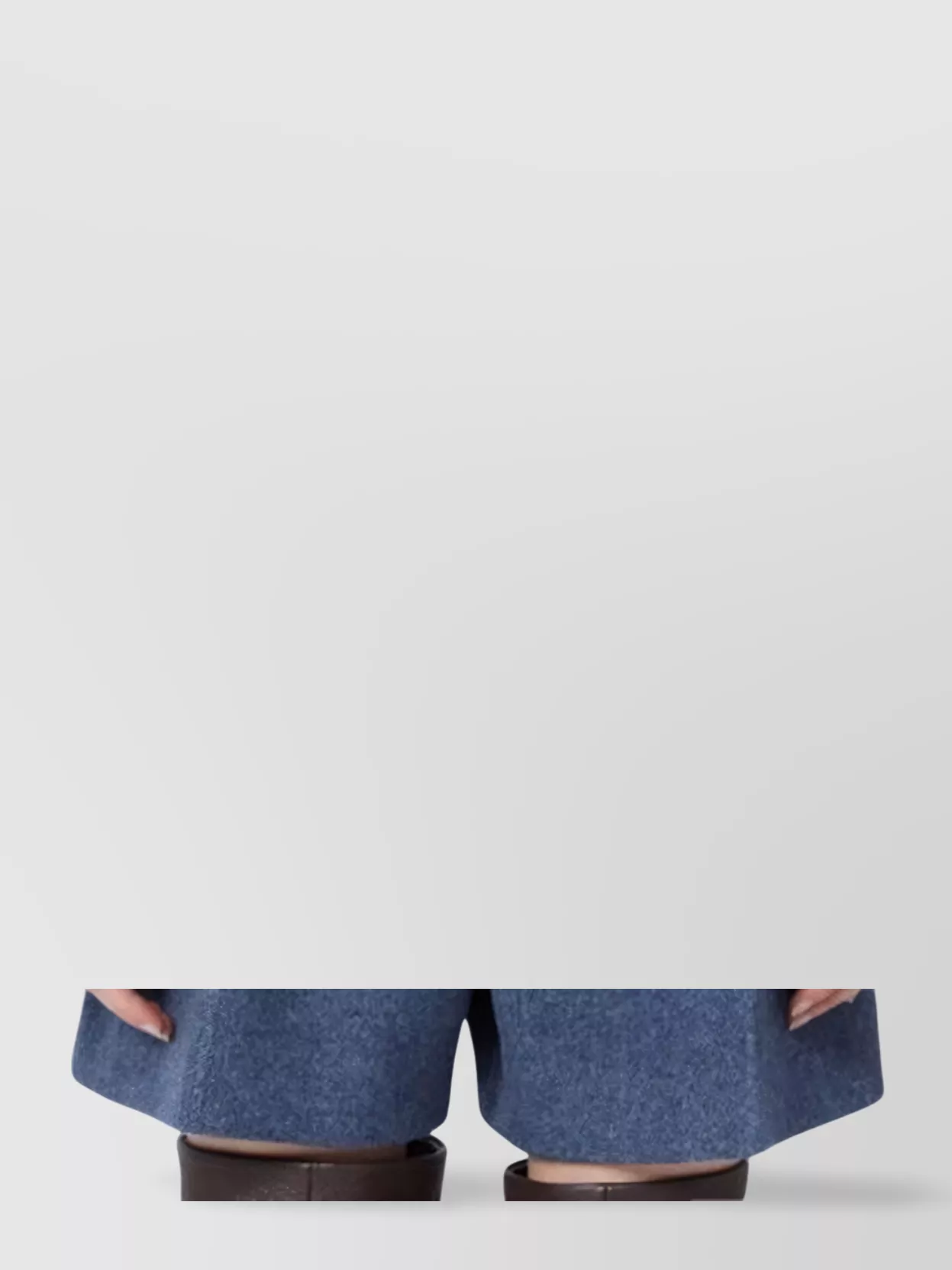 Sportmax Oversized Wool Shirt Patch Pockets In Blue
