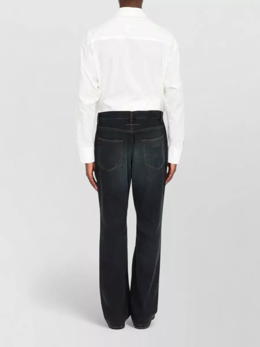 Mm6 Maison Margiela Denim Distressed Straight-Leg Jeans