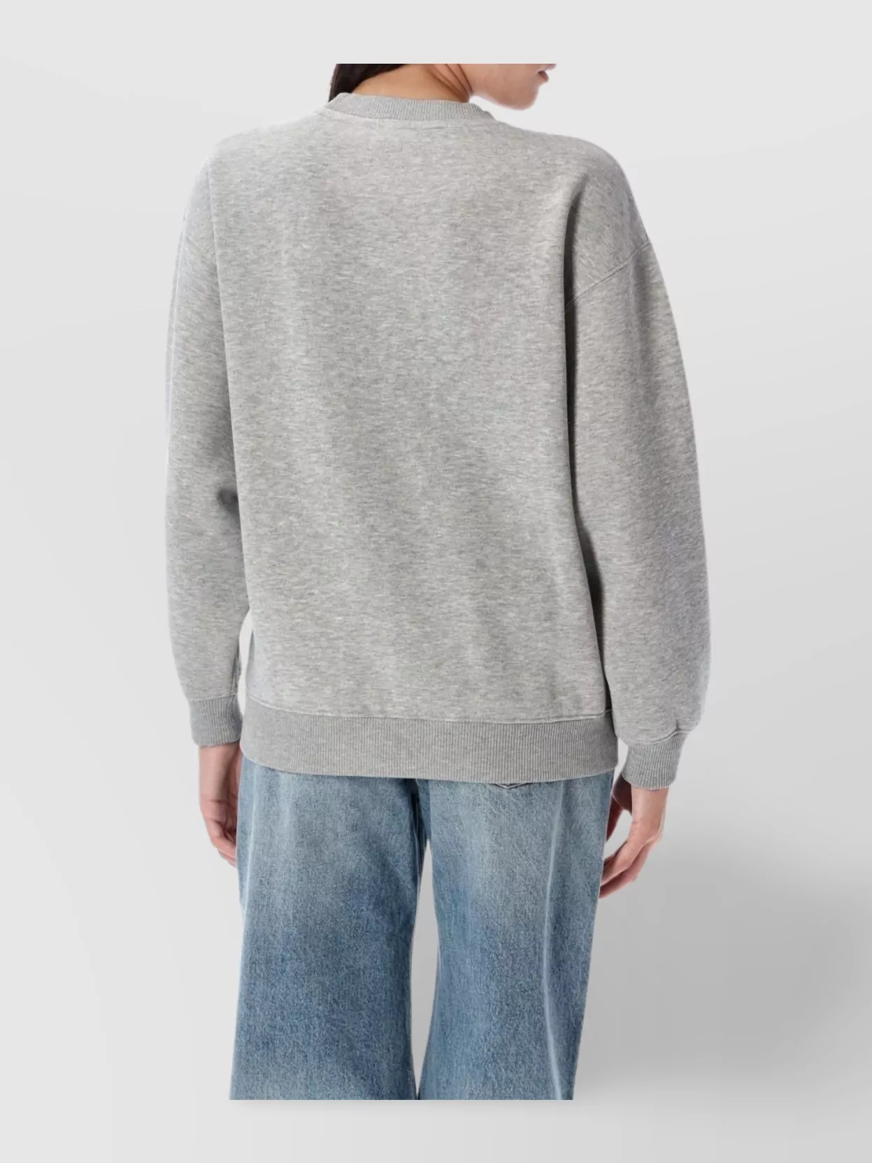 Anine Bing Spencer Printed Cotton-blend Jersey Sweatshirt In Gray