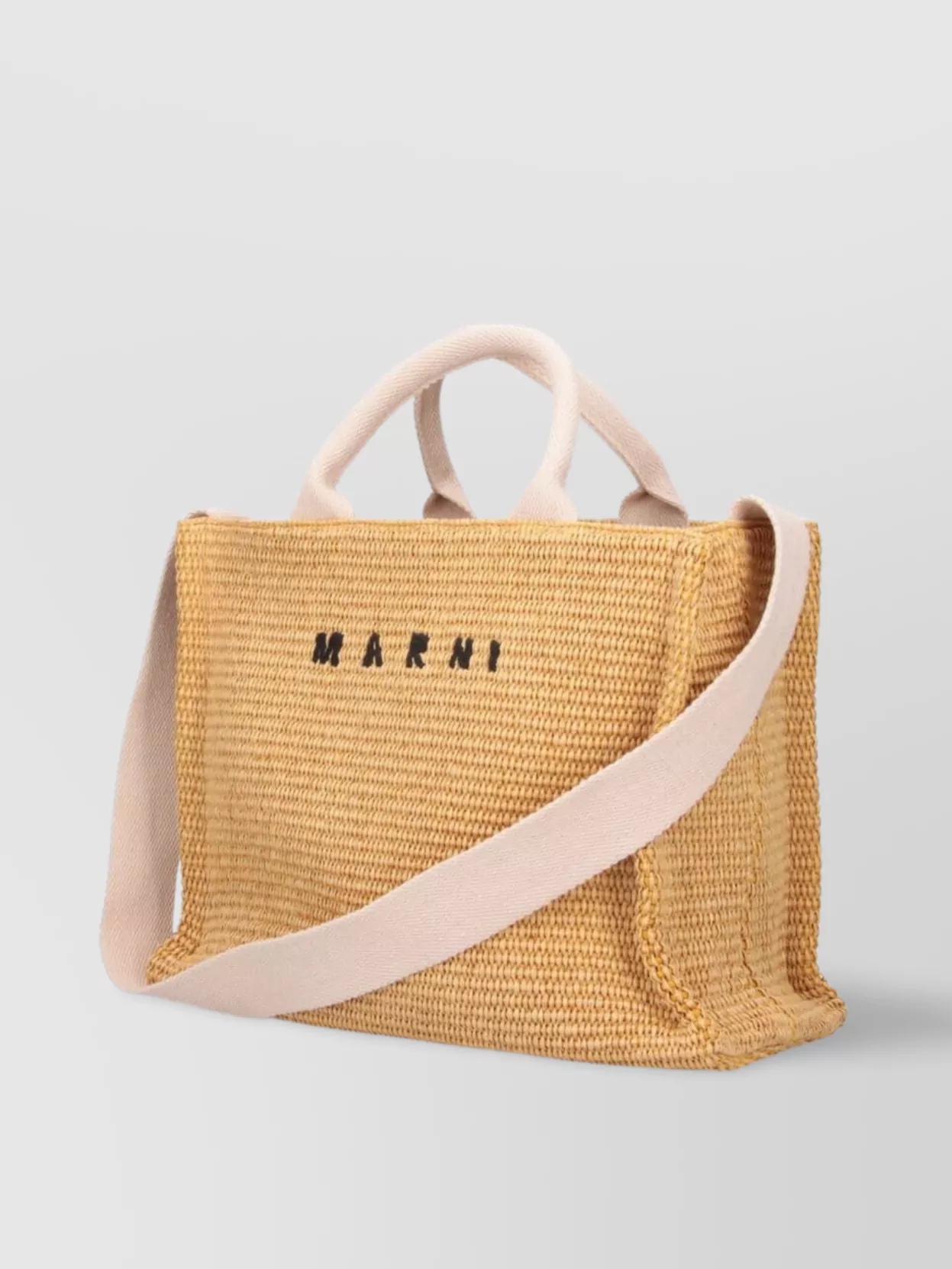 Marni Woven Texture Tote Bag With Shoulder Strap