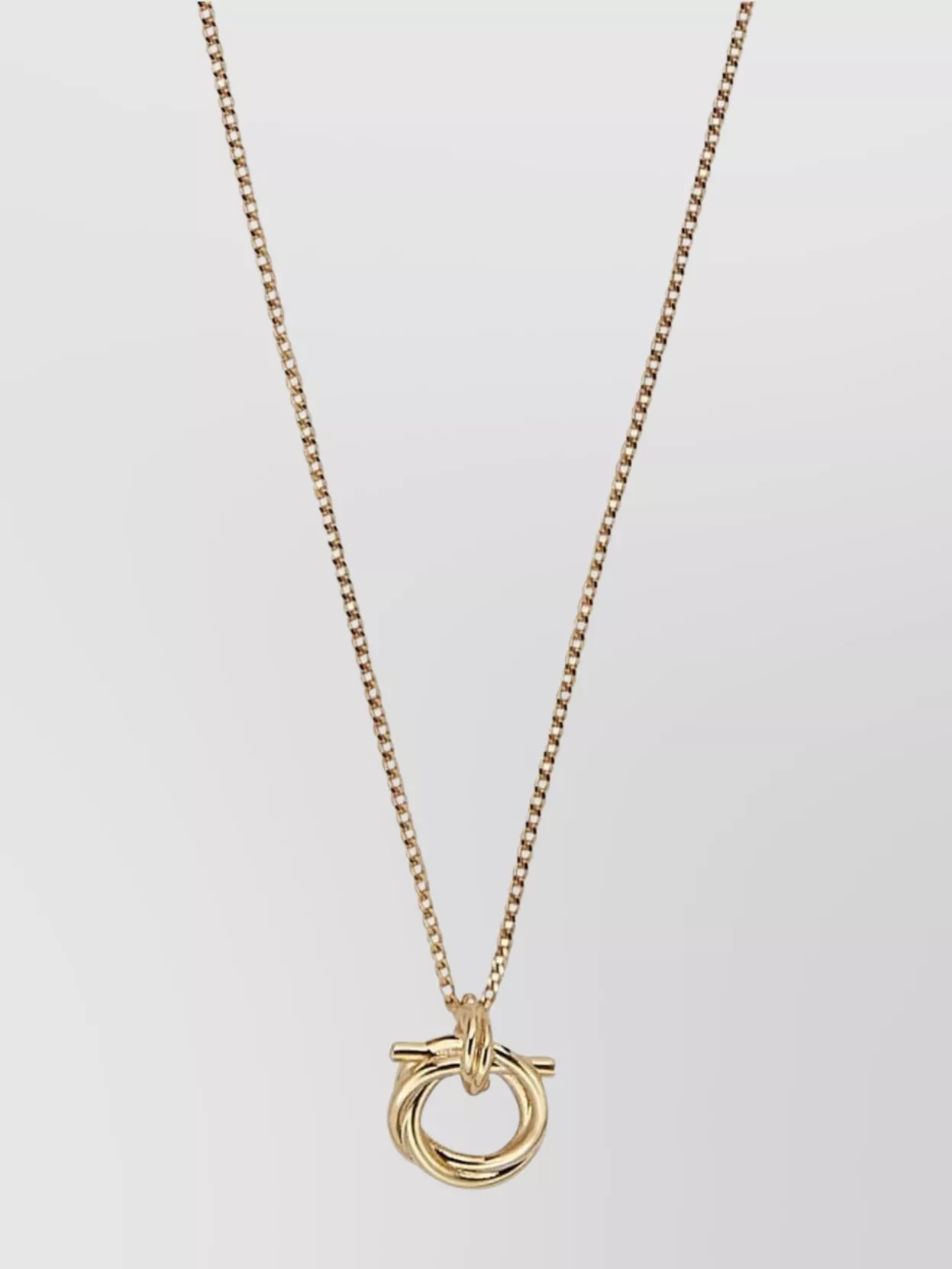 Ferragamo Chain Knot Pendant Necklace