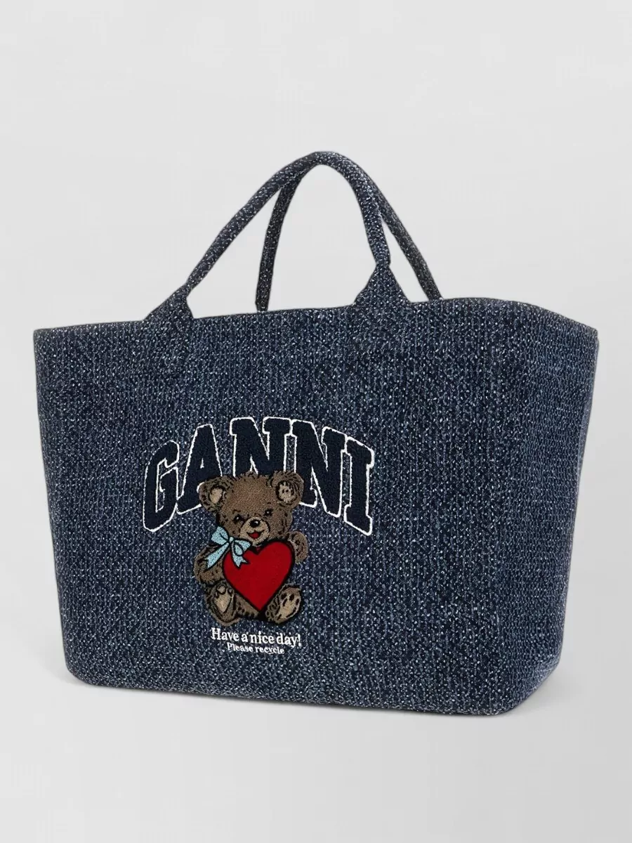 Ganni Medium Cotton Tote Bag