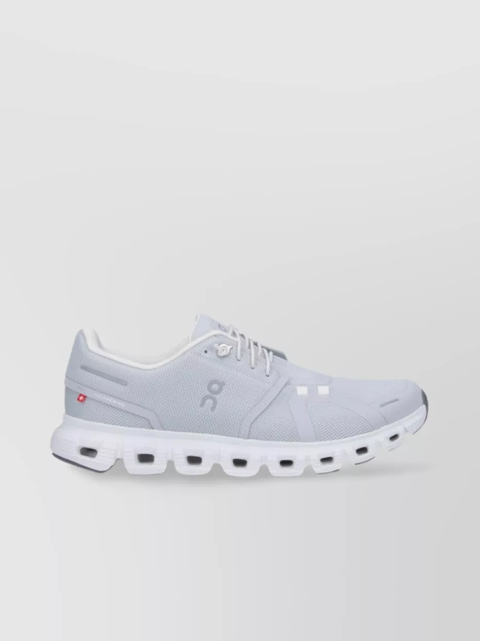 On Low Top Sneakers With Mesh Upper And Rubber Outsole