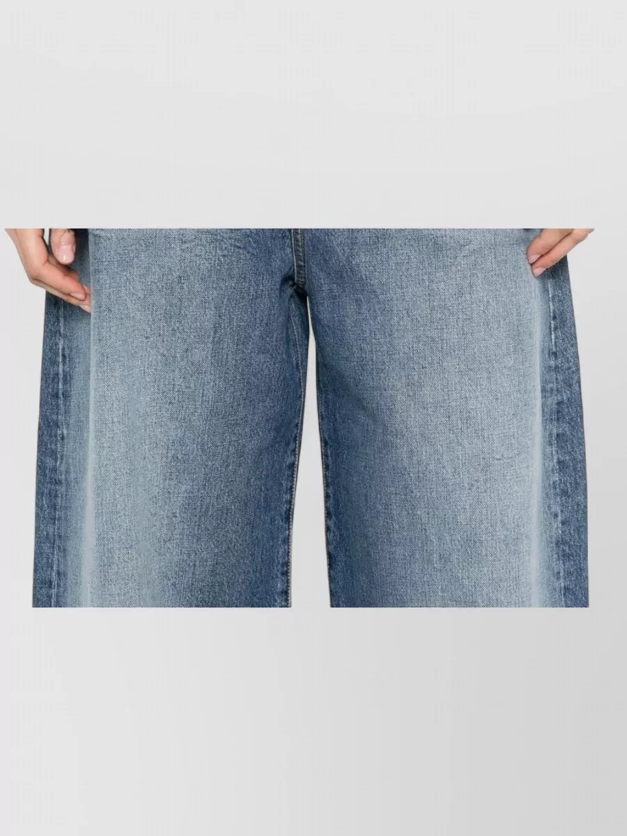 Sportmax Wide Leg Denim Cotton Five Pocket Trousers