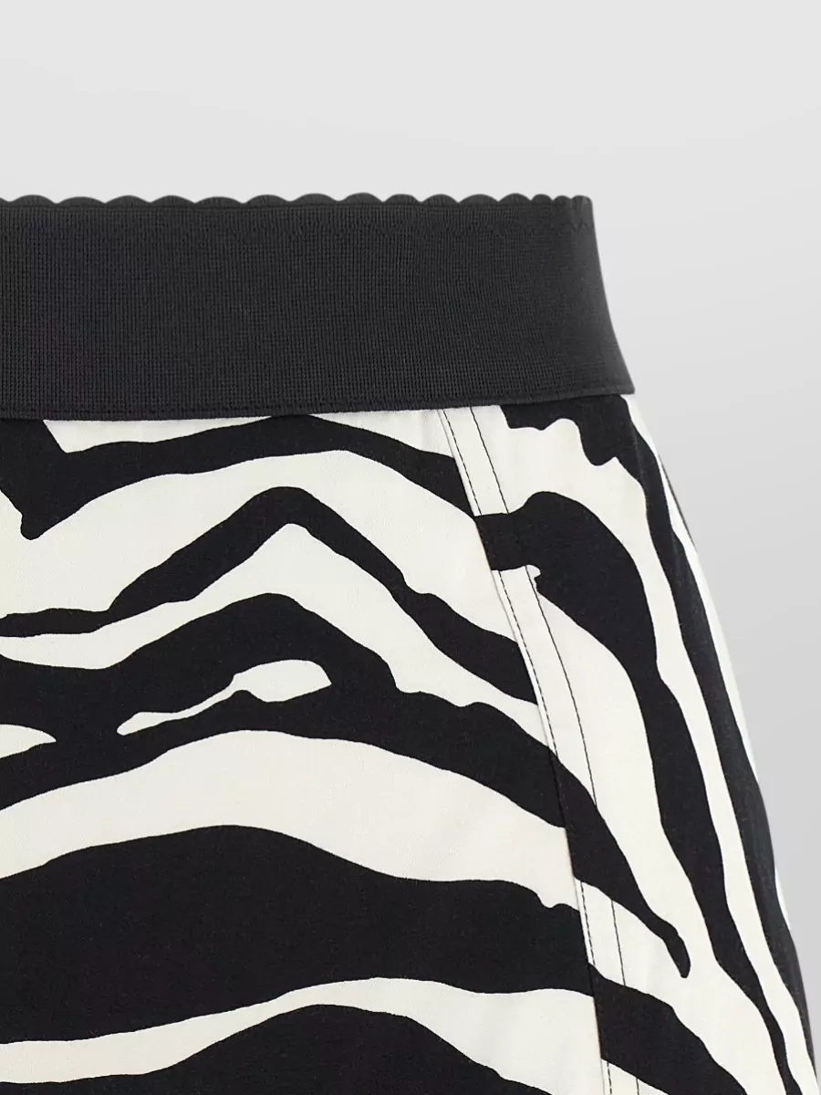 Dolce&Gabbana High-Rise Zebra-Print Shorts