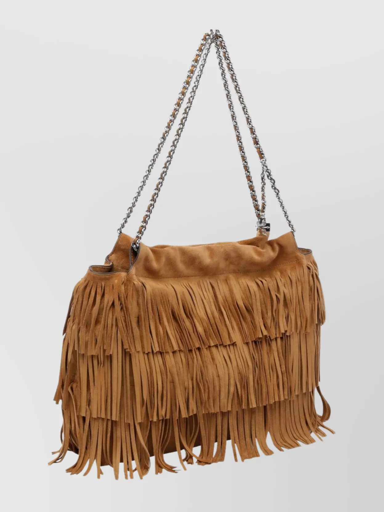 Tory Burch Hobo Bag With Chain And Fringe Straps
