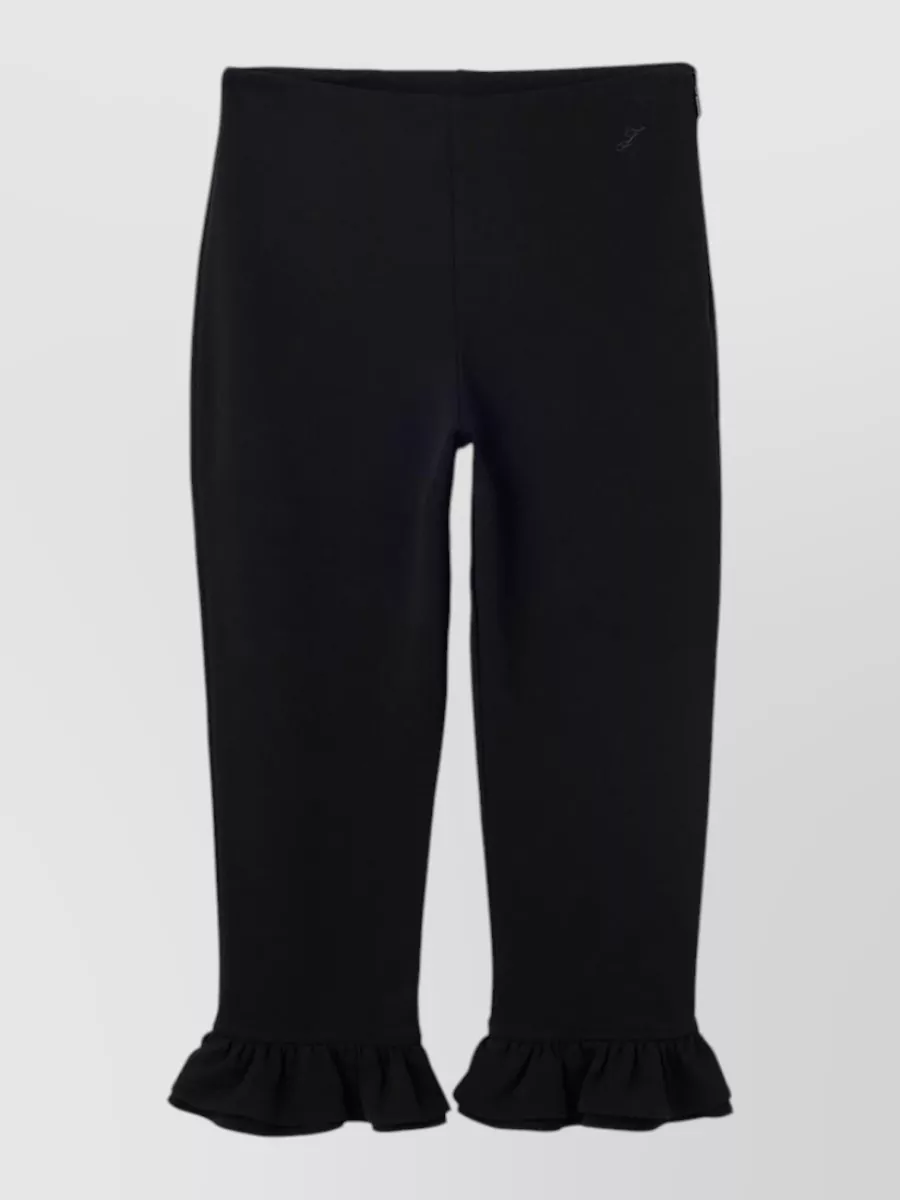 Jacquemus Mid-Rise Cropped Ruffled Bermuda Shorts