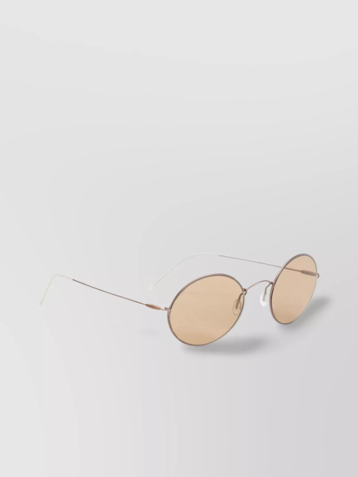 Giorgio Armani Matte Bronze Round Metal Frame Sunglasses